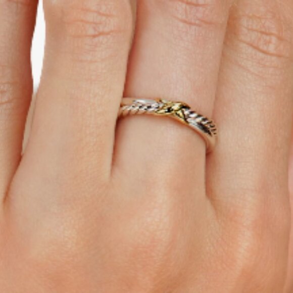 David Yurman petite X ring size 7 - Picture 3 of 4
